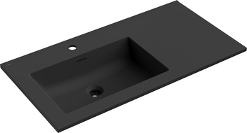 Mexen Otis lavabo encastré à gauche 91 x 46,5 cm, noir mat - 25189071L