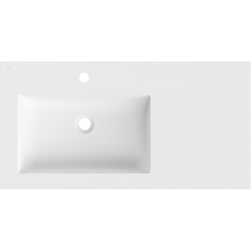 Mexen Otis lavabo encastré à gauche 91 x 46,5 cm, blanc mat - 25189001L