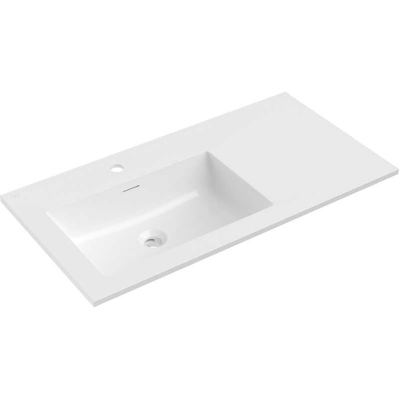 Mexen Otis lavabo encastré à gauche 91 x 46,5 cm, blanc brillant - 25189000L