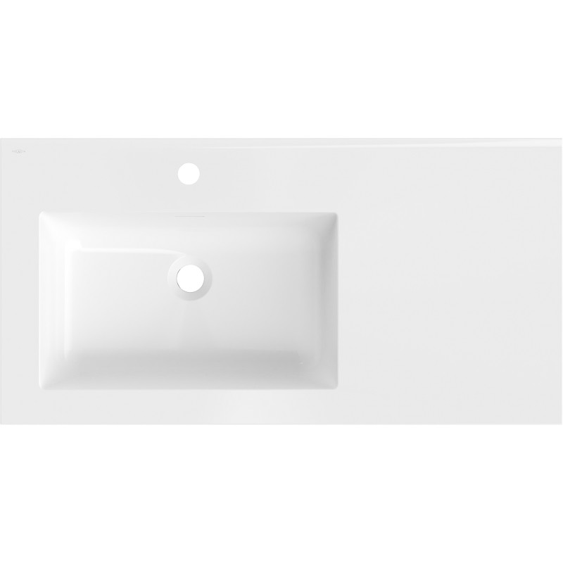 Mexen Otis lavabo encastré à gauche 91 x 46,5 cm, blanc brillant - 25189000L