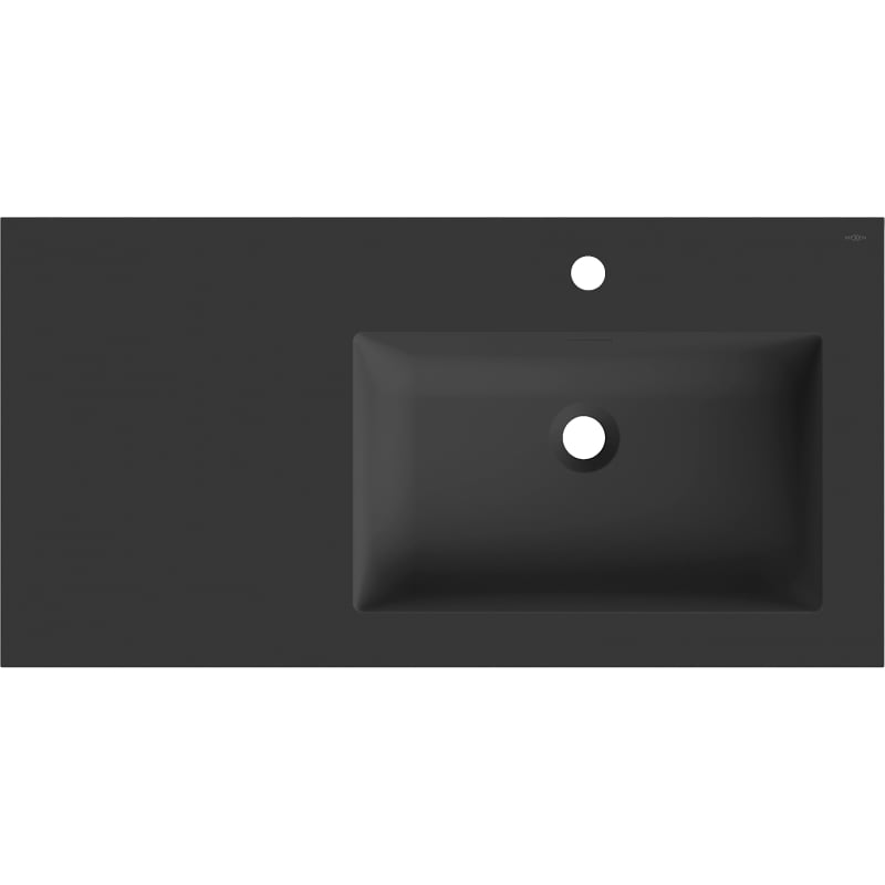 Mexen Otis lavabo encastré à droite 91 x 46,5 cm, noir mat - 25189071P
