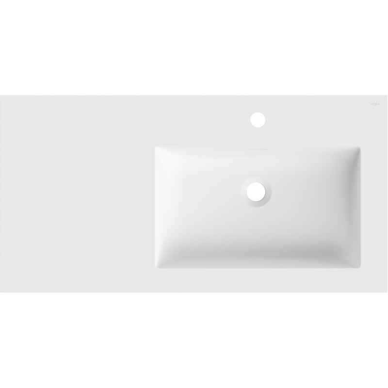 Mexen Otis lavabo encastré dans le plan droit 91 x 46,5 cm, blanc mat - 25189001P