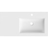 Mexen Otis lavabo encastré dans le plan droit 91 x 46,5 cm, blanc mat - 25189001P