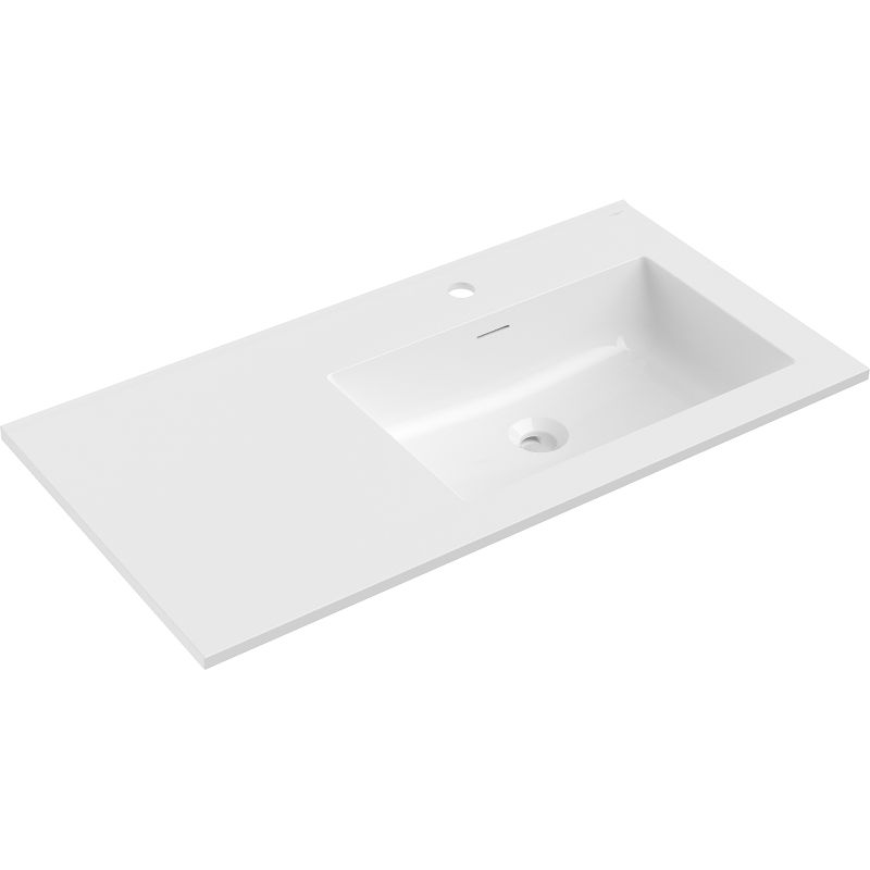 Mexen Otis lavabo encastré à droite 91 x 46,5 cm, blanc brillant - 25189000P