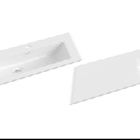 Mexen Otis lavabo encastré à droite 91 x 46,5 cm, blanc brillant - 25189000P