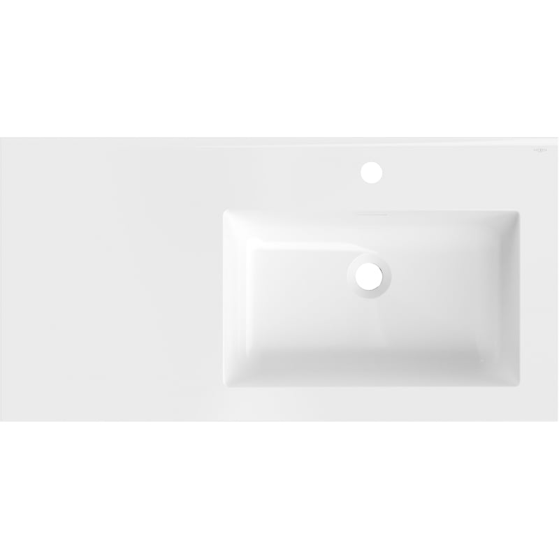 Mexen Otis lavabo encastré à droite 91 x 46,5 cm, blanc brillant - 25189000P
