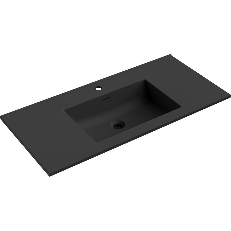 Mexen Otis lavabo encastré dans le plan 101 x 46,5 cm, noir mat - 25181071