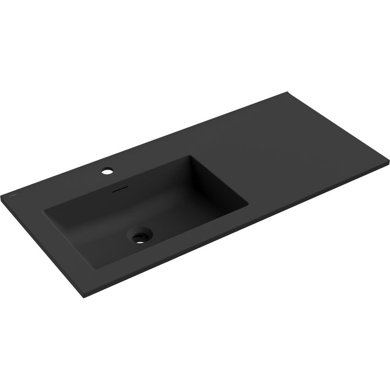 Mexen Otis lavabo encastré à gauche 101 x 46,5 cm, noir mat - 25181071L
