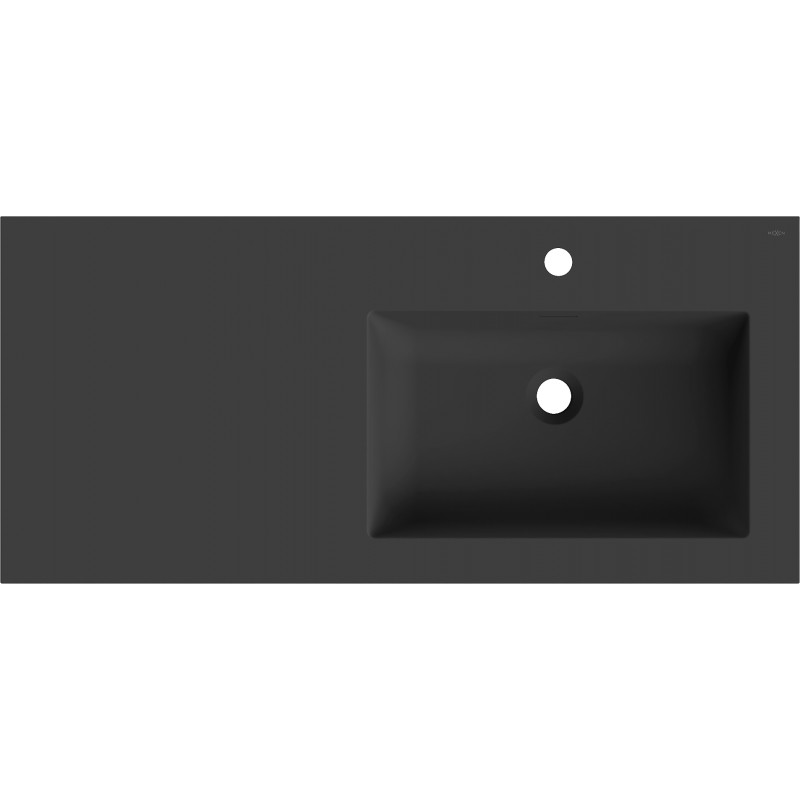 Mexen Otis lavabo encastré à droite dans le plan 101 x 46,5 cm, noir mat - 25181071P