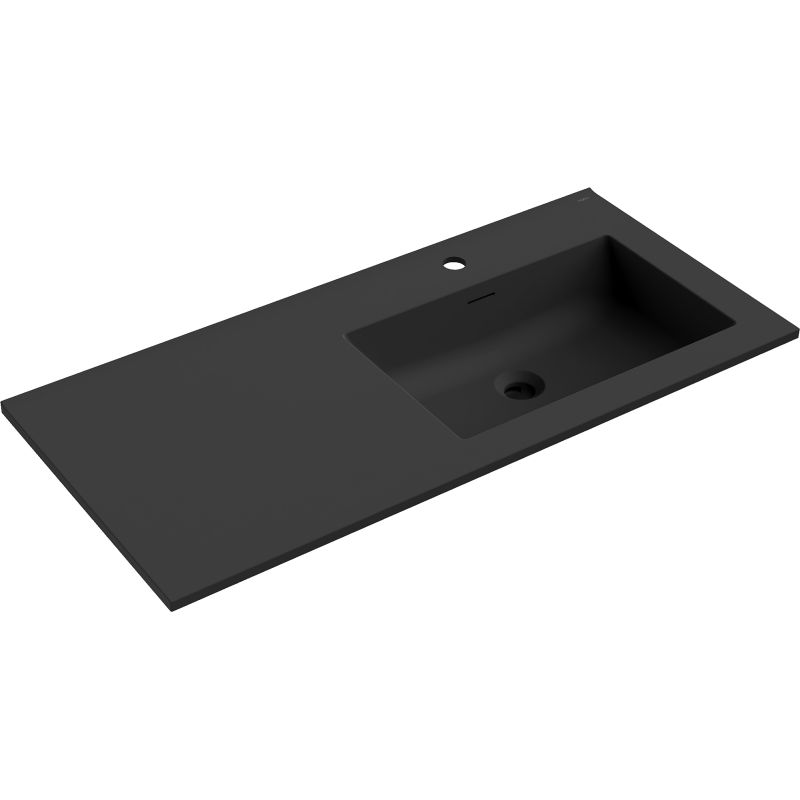 Mexen Otis lavabo encastré à droite 101 x 46,5 cm, noir mat - 25181071P