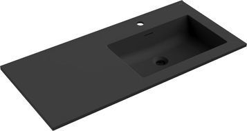 Mexen Otis lavabo encastré à droite dans le plan 101 x 46,5 cm, noir mat - 25181071P