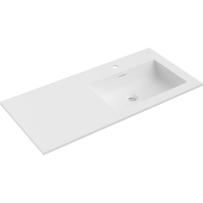 Mexen Otis lavabo encastré à droite 101 x 46,5 cm, blanc mat - 25181001P