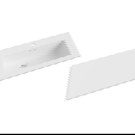 Mexen Otis lavabo encastré à droite 101 x 46,5 cm, blanc mat - 25181001P