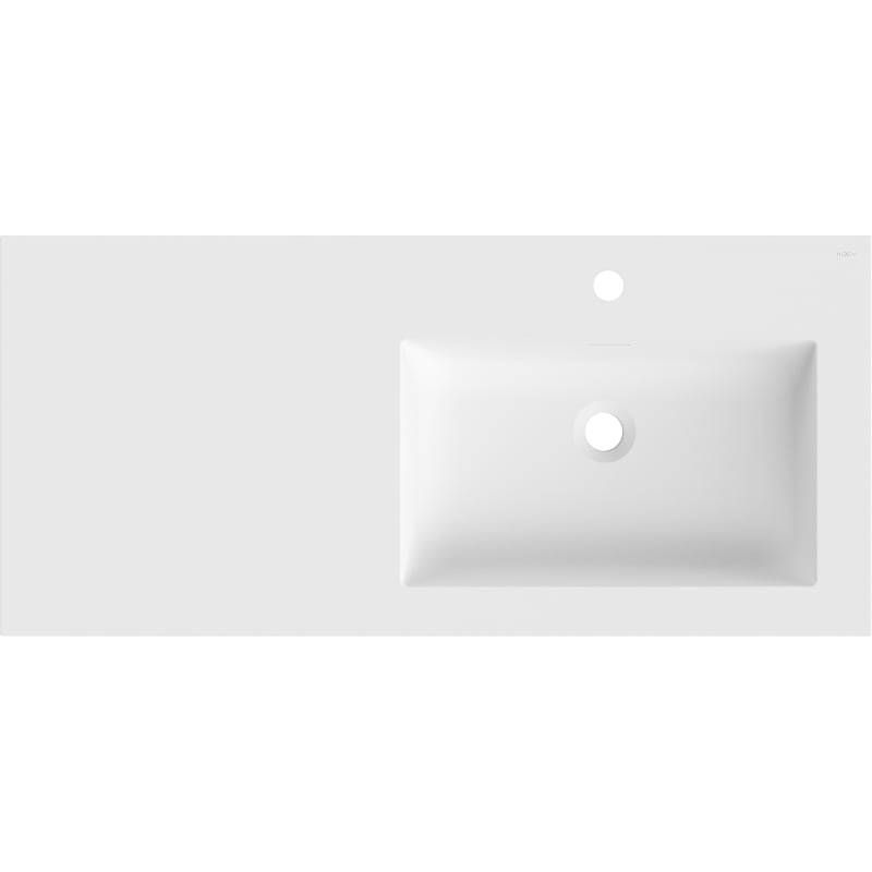 Mexen Otis lavabo encastré à droite 101 x 46,5 cm, blanc mat - 25181001P