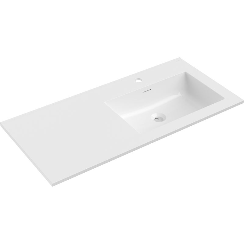 Mexen Otis lavabo encastré à droite 101 x 46,5 cm, blanc brillant - 25181000P
