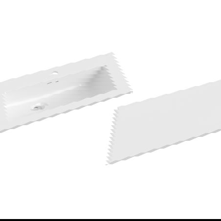 Mexen Otis lavabo encastré à droite 101 x 46,5 cm, blanc brillant - 25181000P