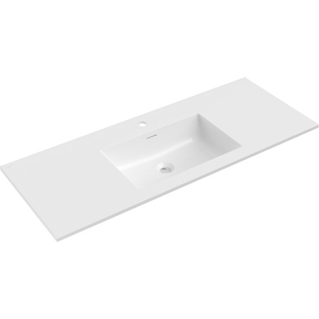 Mexen Otis vasque encastrée dans le plan 121 x 46,5 cm, blanc brillant - 25181200