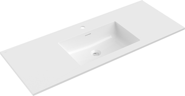 Mexen Otis lavabo encastré 121 x 46,5 cm, blanc brillant - 25181200