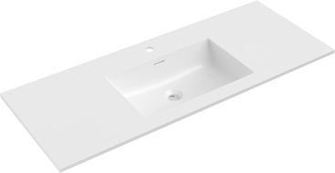 Mexen Otis vasque encastrée dans le plan 121 x 46,5 cm, blanc brillant - 25181200