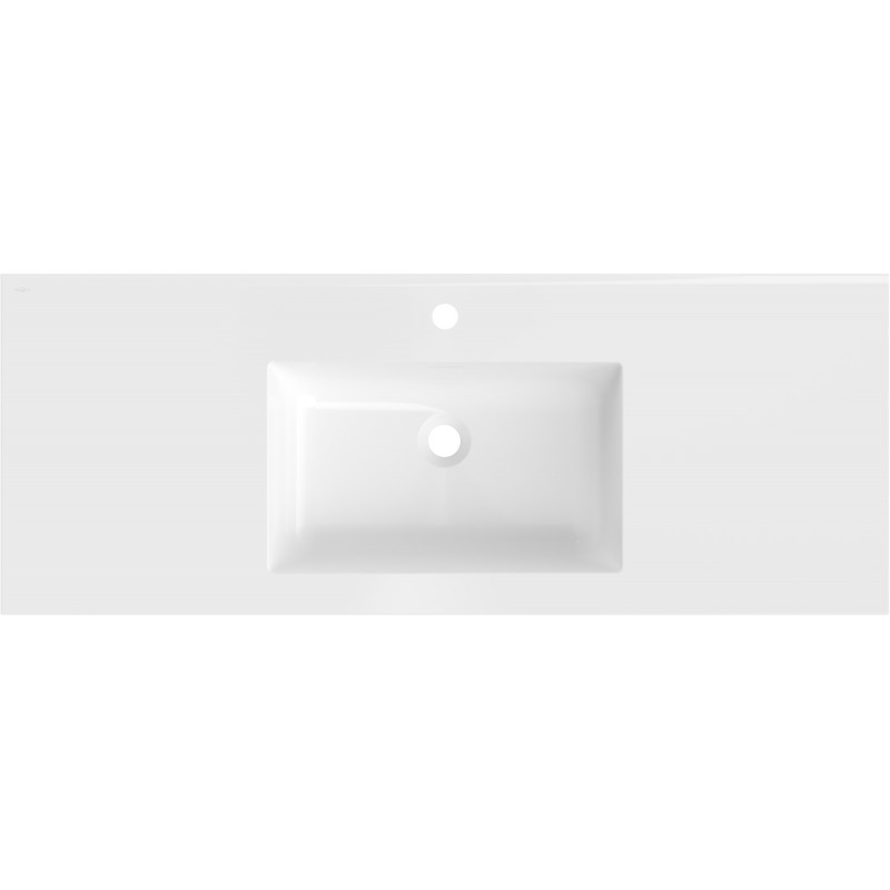 Mexen Otis vasque encastrée dans le plan 121 x 46,5 cm, blanc brillant - 25181200