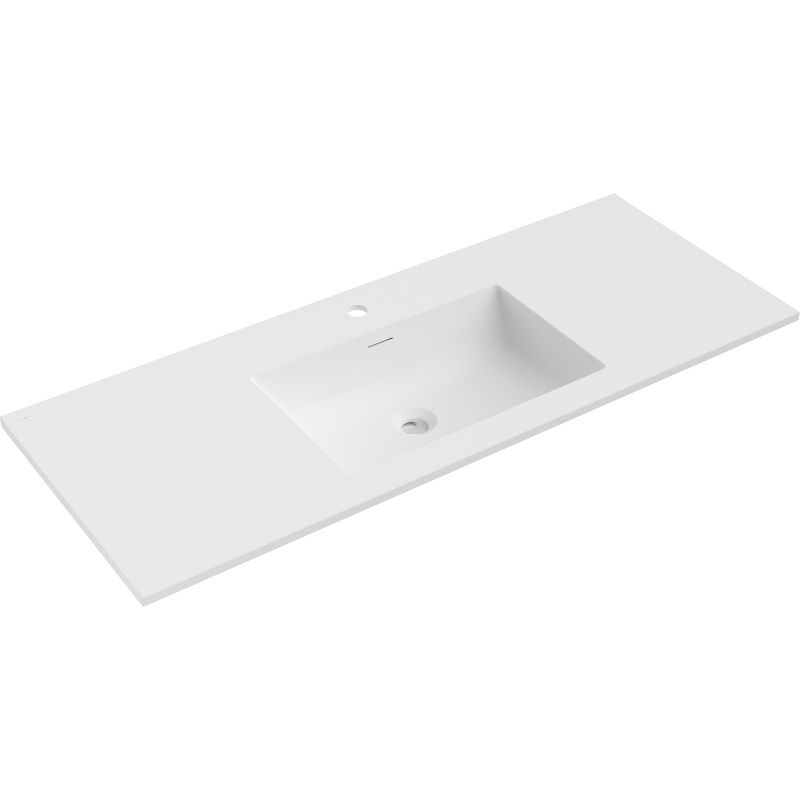 Mexen Otis lavabo encastré dans le plan 121 x 46,5 cm, blanc mat - 25181201