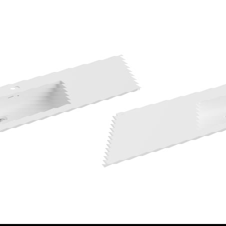 Mexen Otis lavabo encastré dans le plan 121 x 46,5 cm, blanc mat - 25181201