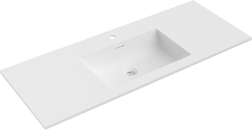 Mexen Otis lavabo encastré dans le plan 121 x 46,5 cm, blanc mat - 25181201