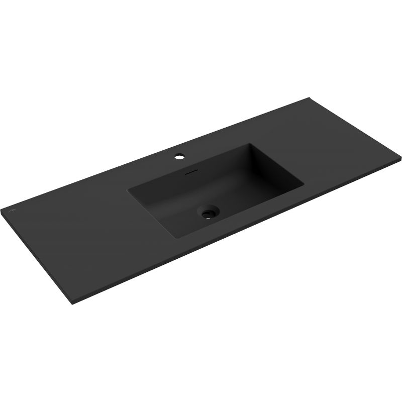 Mexen Otis lavabo encastré 121 x 46,5 cm, noir mat - 25181271