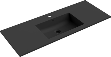 Mexen Otis lavabo encastré 121 x 46,5 cm, noir mat - 25181271