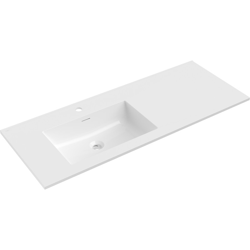 Mexen Otis lavabo encastré gauche 121 x 46,5 cm, blanc brillant - 25181200L