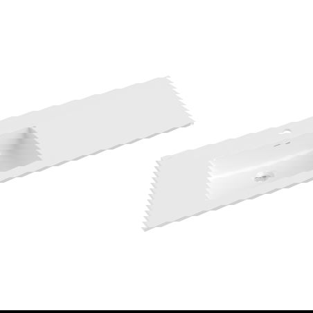 Mexen Otis lavabo encastré dans un plan gauche 121 x 46,5 cm, blanc brillant - 25181200L