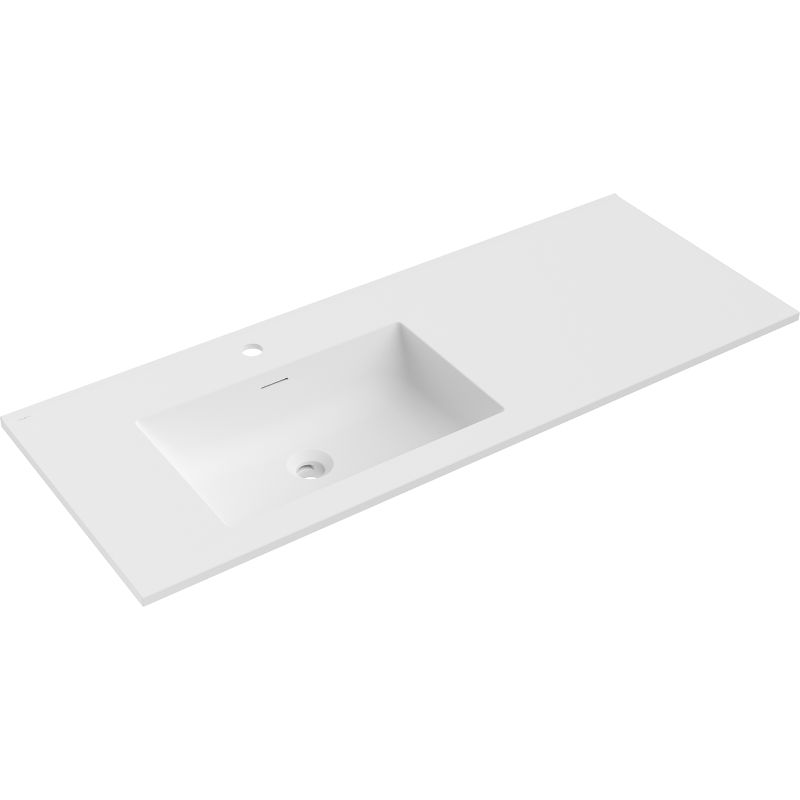 Mexen Otis lavabo encastré à gauche 121 x 46,5 cm, blanc mat - 25181201L
