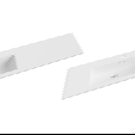 Mexen Otis lavabo encastré à gauche 121 x 46,5 cm, blanc mat - 25181201L