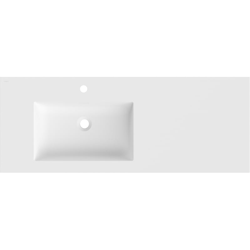 Mexen Otis lavabo encastré à gauche 121 x 46,5 cm, blanc mat - 25181201L