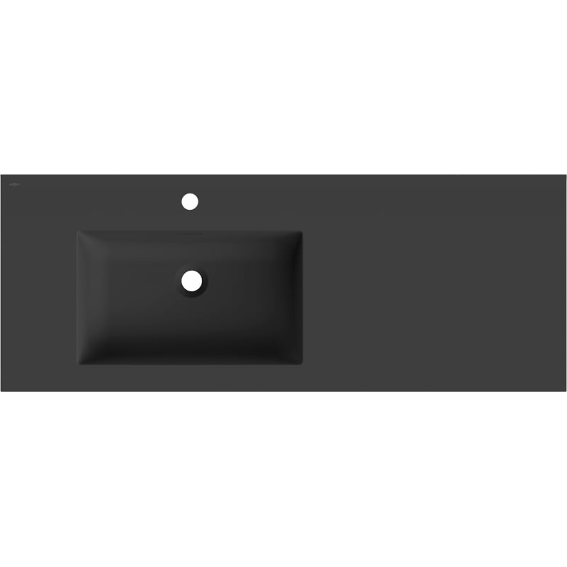 Mexen Otis lavabo encastré à gauche 121 x 46,5 cm, noir mat - 25181271L