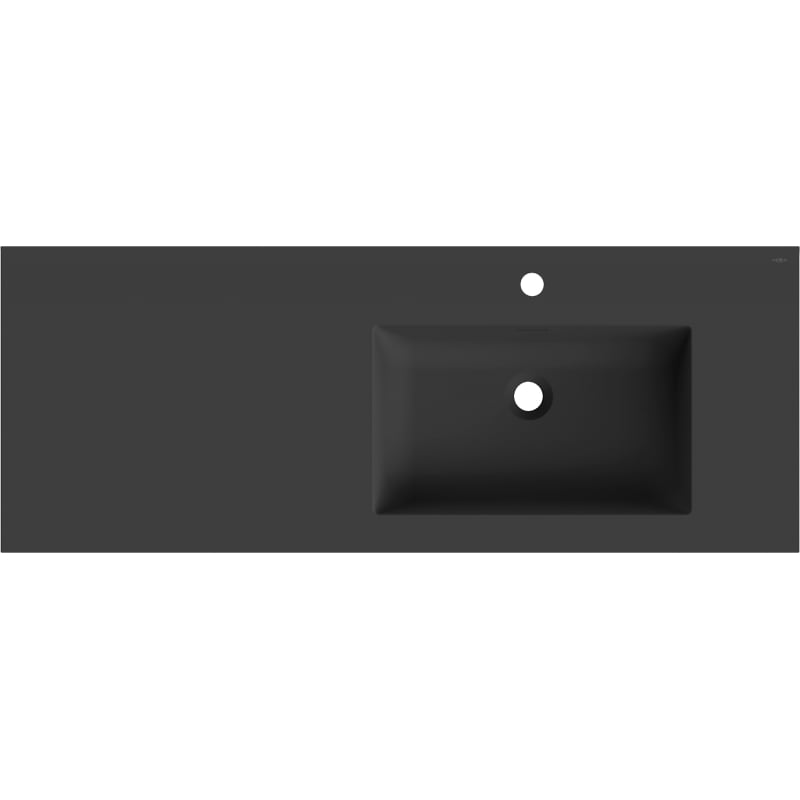 Mexen Otis lavabo encastré à droite 121 x 46,5 cm, noir mat - 25181271P