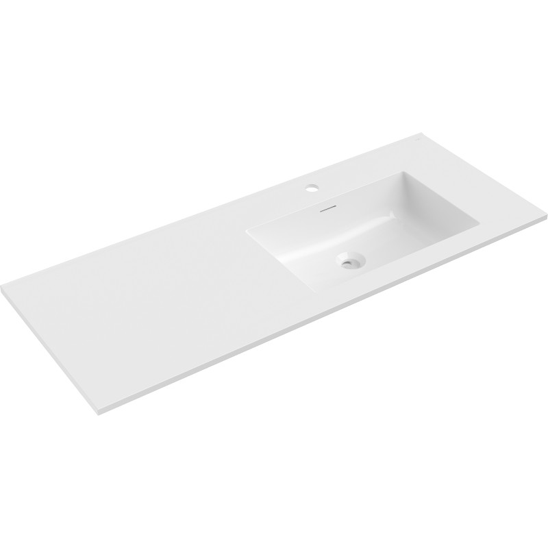 Mexen Otis lavabo encastré à droite 121 x 46,5 cm, blanc brillant - 25181200P