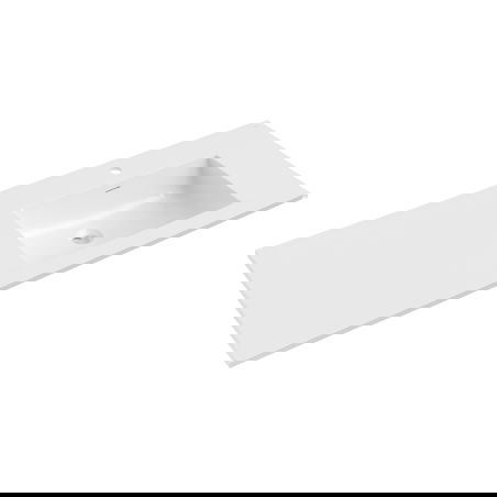 Mexen Otis lavabo encastré droite 121 x 46,5 cm, blanc brillant - 25181200P