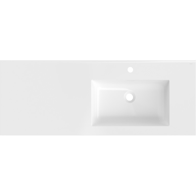 Mexen Otis lavabo encastré à droite 121 x 46,5 cm, blanc brillant - 25181200P