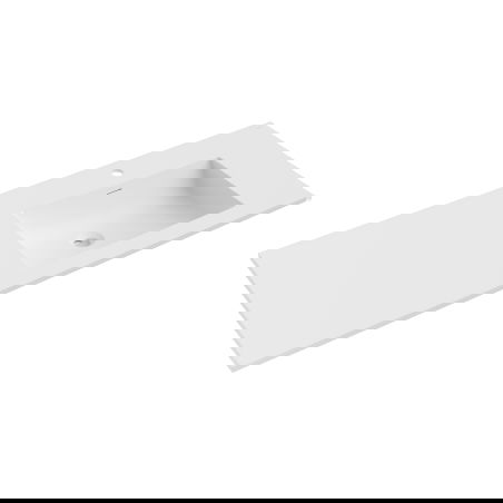 Mexen Otis lavabo encastré dans le plan droit 121 x 46,5 cm, blanc mat - 25181201P