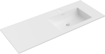 Mexen Otis lavabo encastré à droite 121 x 46,5 cm, blanc mat - 25181201P
