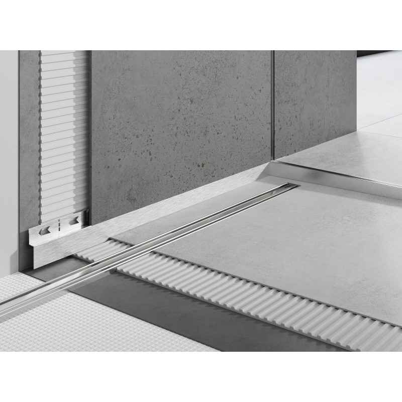 Mexen Line-B listwa brodzikowa czołowa 180 cm, inox - 181003180U