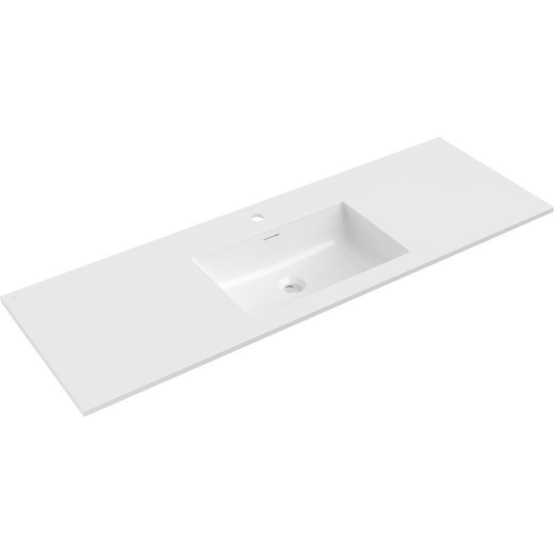 Mexen Otis lavabo encastré dans le plan 141 x 46,5 cm, blanc brillant - 25181400