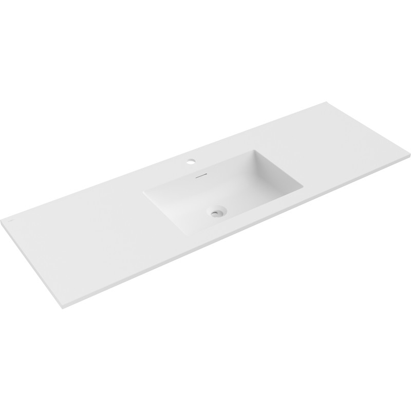 Mexen Otis lavabo encastré dans le plan 141 x 46,5 cm, blanc mat - 25181401