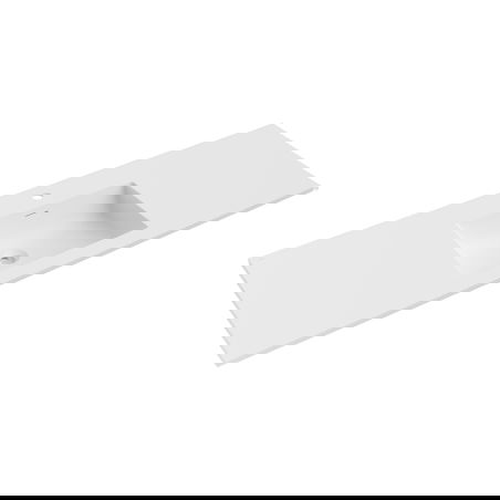 Mexen Otis lavabo encastré 141 x 46,5 cm, blanc mat - 25181401