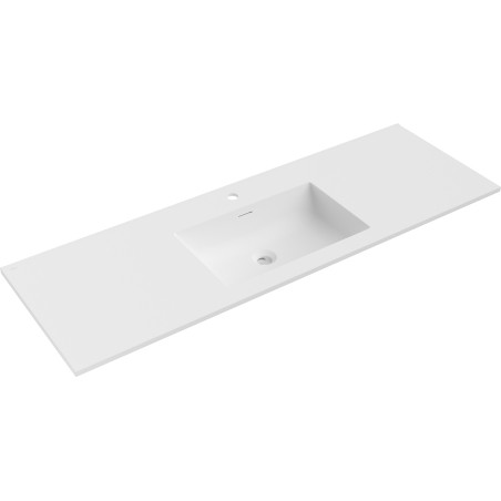 Mexen Otis lavabo encastré dans le plan 141 x 46,5 cm, blanc mat - 25181401