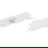 Mexen Otis lavabo encastré 141 x 46,5 cm, blanc mat - 25181401