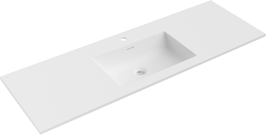 Mexen Otis lavabo encastré dans le plan 141 x 46,5 cm, blanc mat - 25181401