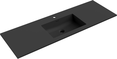 Mexen Otis lavabo encastré dans le plan 141 x 46,5 cm, noir mat - 25181471