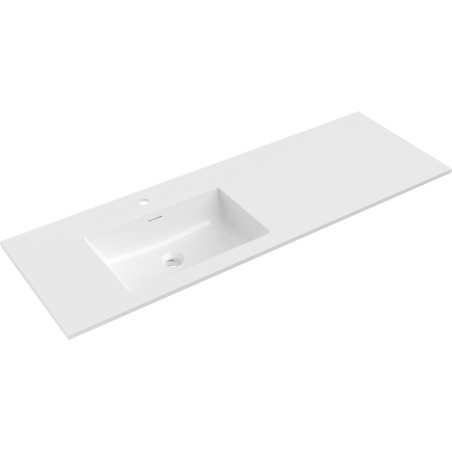 Mexen Otis lavabo encastré à gauche 141 x 46,5 cm, blanc brillant - 25181400L